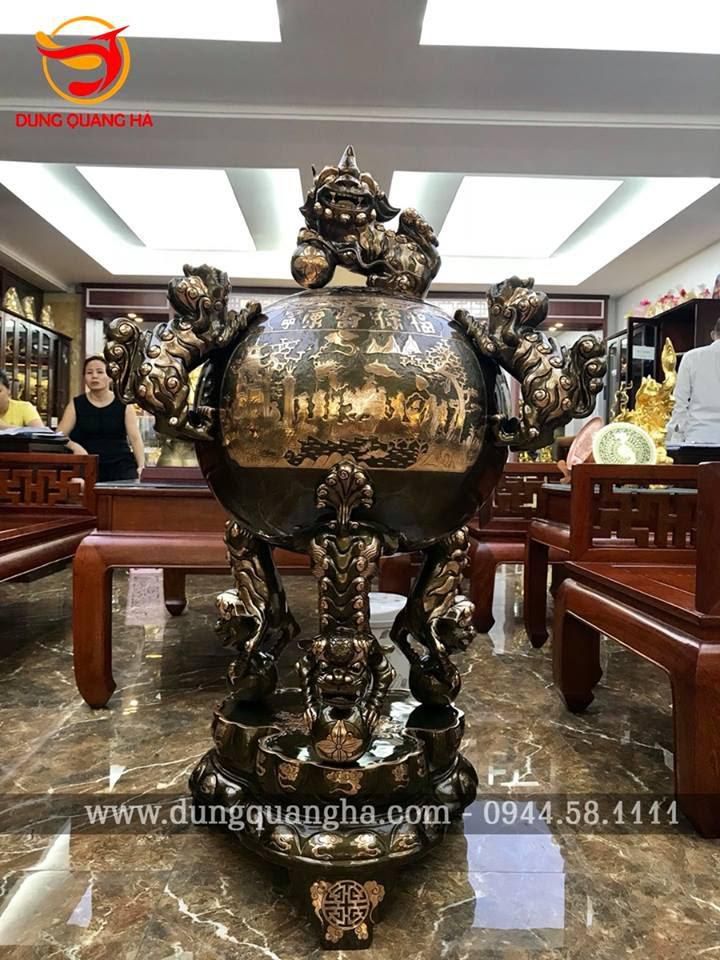 Mua đỉnh thất lân vờn cầu bằng đồng ở đâu uy tín, chất lượng?