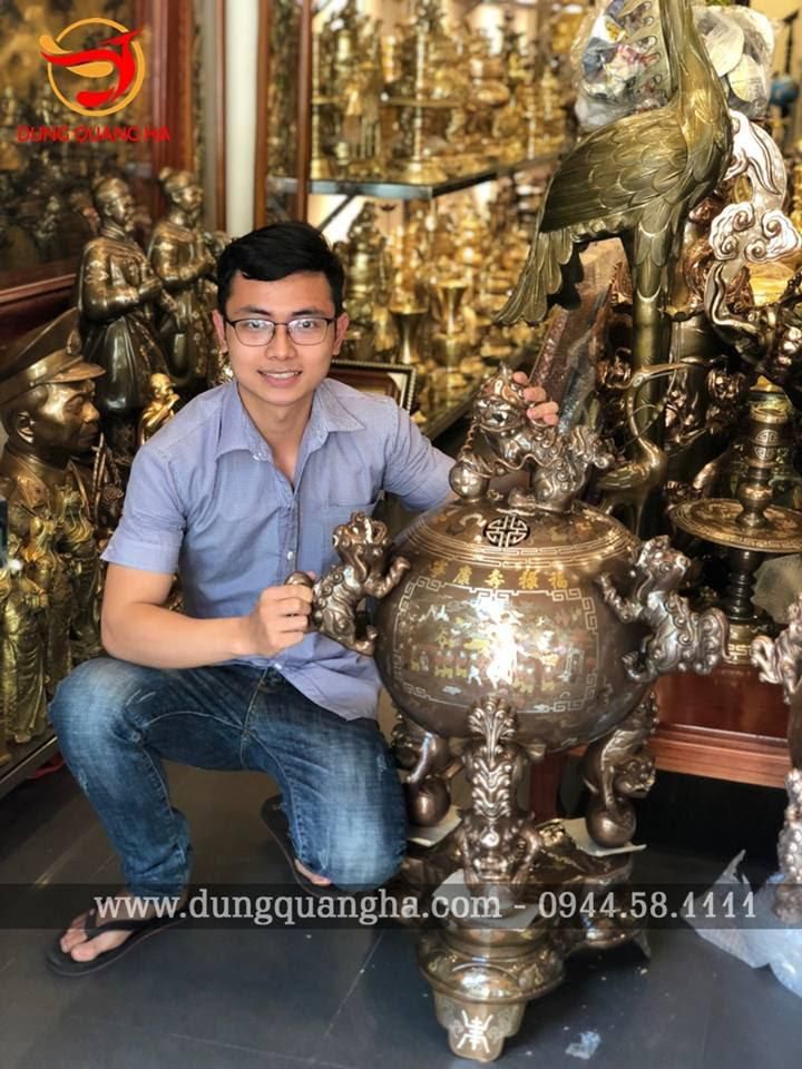 Mua đỉnh thất lân vờn cầu bằng đồng ở đâu uy tín, chất lượng?