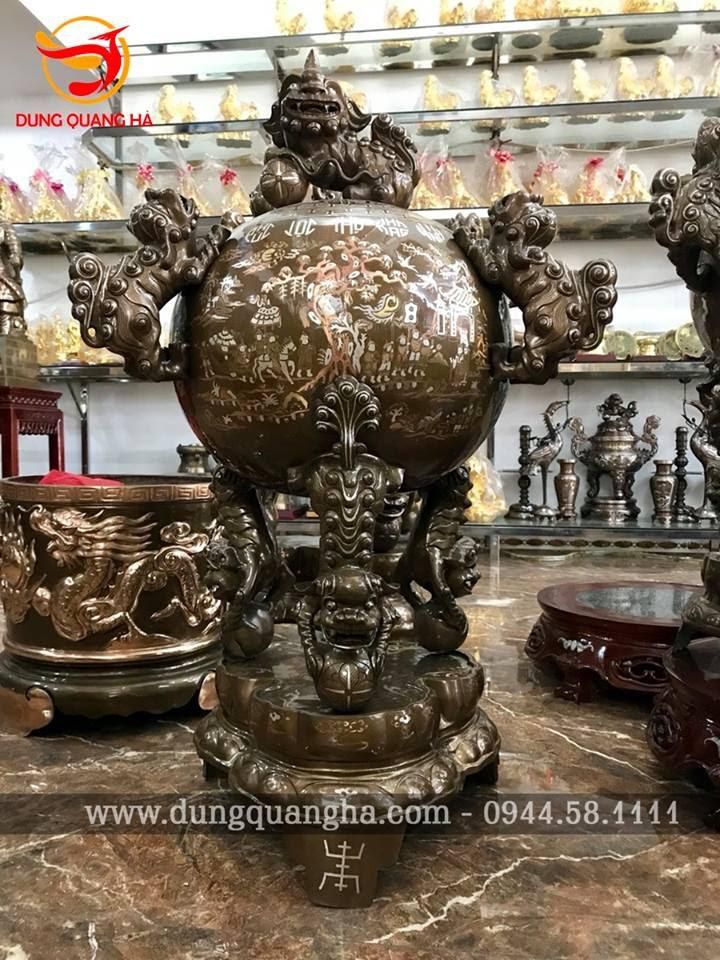 Mua đỉnh thất lân vờn cầu bằng đồng ở đâu uy tín, chất lượng?