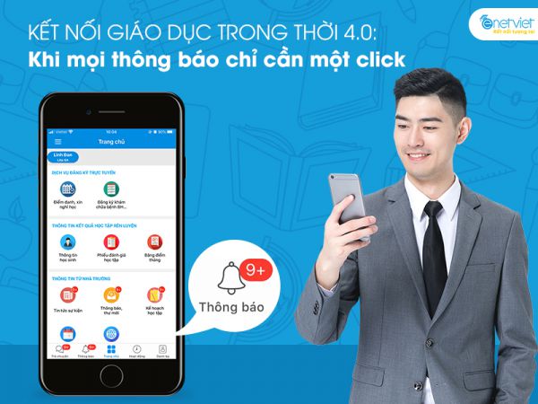 Cập nhật mọi thông báo về việc học tập của con chỉ với một click