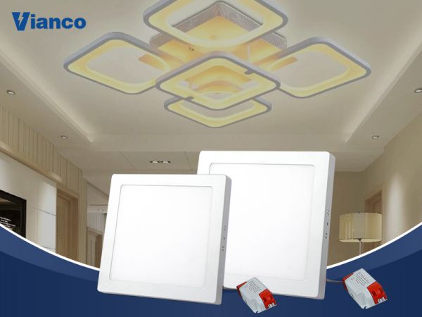 bóng LED ốp trần vuông Vianco