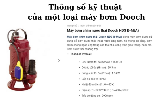 Máy bơm Dooch chính hãng