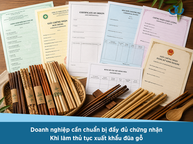 thủ tục xuất khẩu đũa gỗ