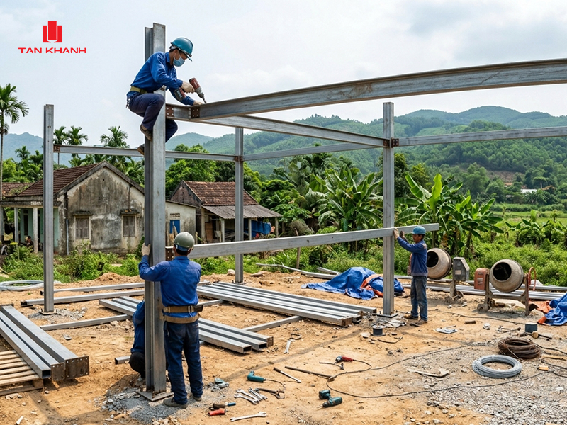 Mẫu nhà tiền chế nông thôn: Xu hướng xây dựng linh hoạt và tiết kiệm chi phí