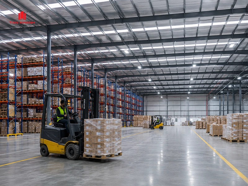 Nhà kho thép tiền chế - Lựa chọn tối ưu cho nhu cầu lưu trữ và mở rộng của doanh nghiệp