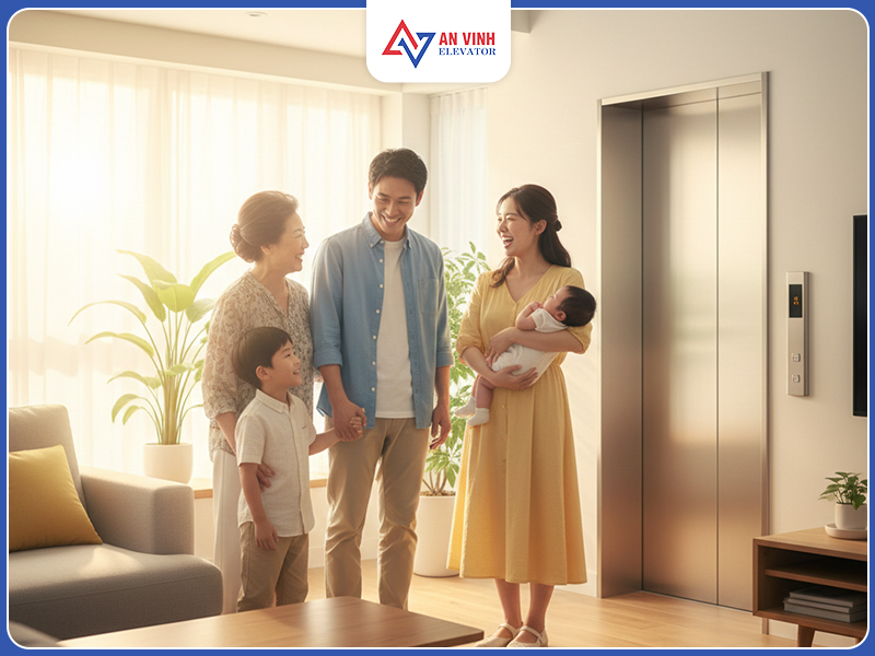Thang máy cho nhà phố Hà Nội: Vì sao ngày càng nhiều gia đình lựa chọn lắp đặt?