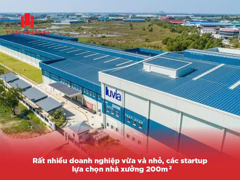 thiết kế nhà xưởng 200m2