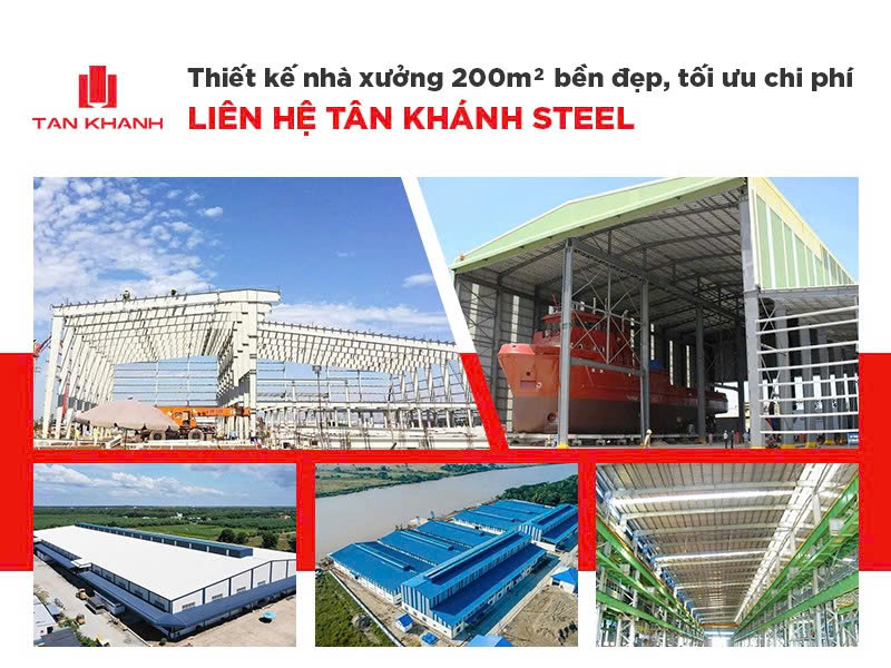 thiết kế nhà xưởng 200m2