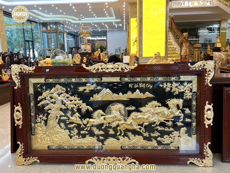 tranh Mã Đáo Thành Công mạ vàng