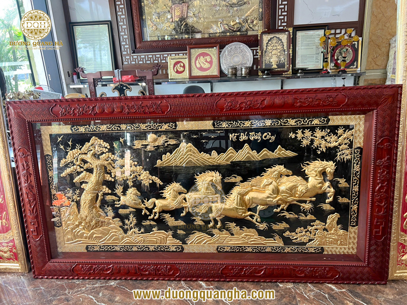 tranh Mã Đáo Thành Công mạ vàng