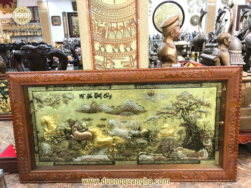 tranh Mã Đáo Thành Công mạ vàng