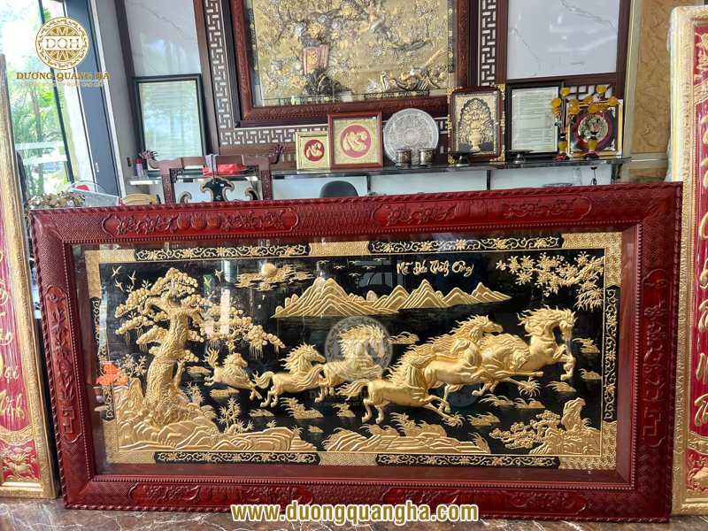 tranh Mã Đáo Thành Công mạ vàng