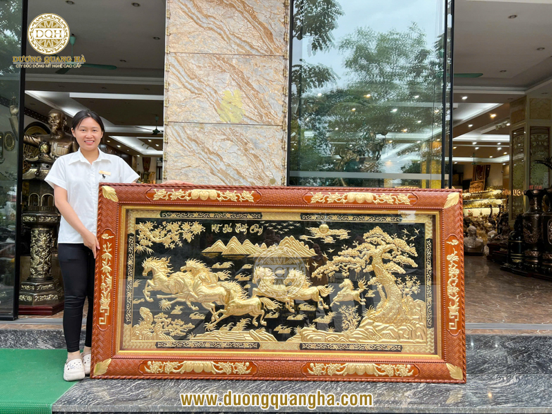 tranh Mã Đáo Thành Công mạ vàng